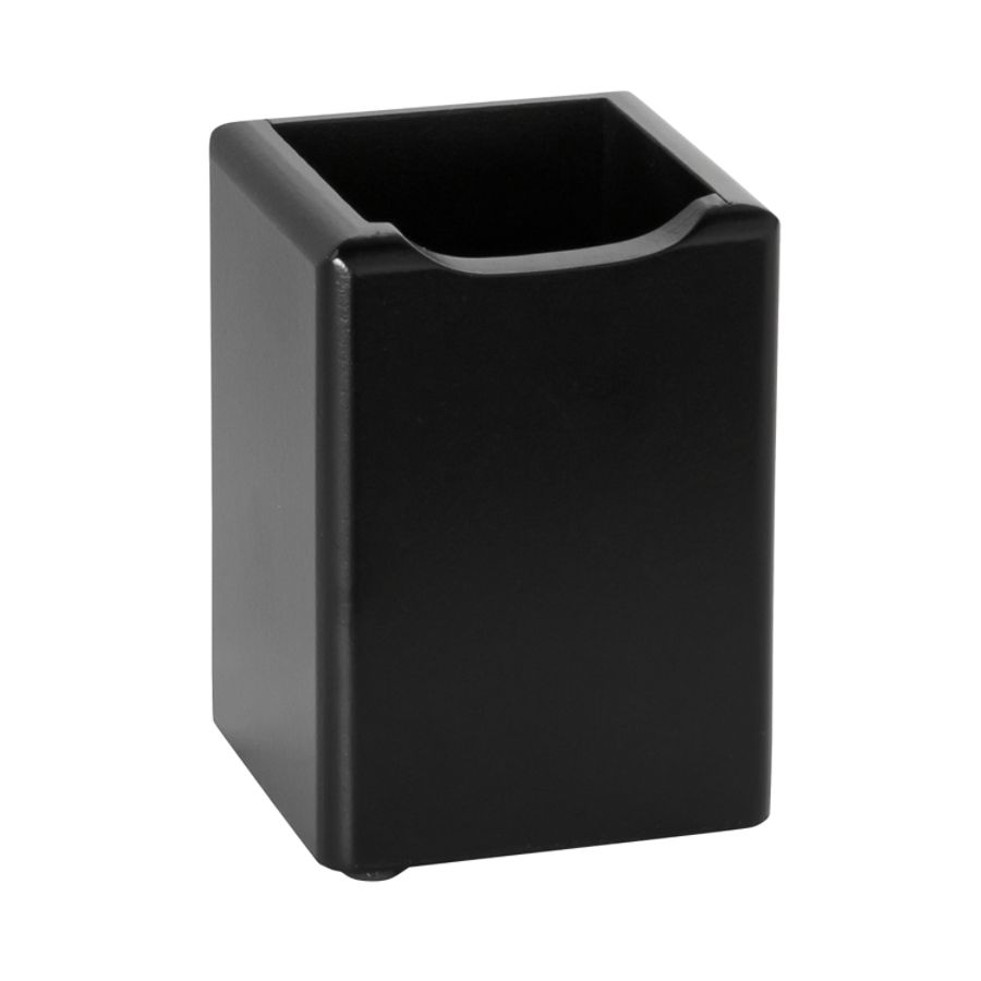 Rolodex Wood Tones Pencil Holder Black