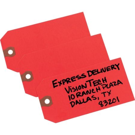 Avery Colored Shipping Tag - 4.75" Length x 2.37" Width - 1000/Box - Red