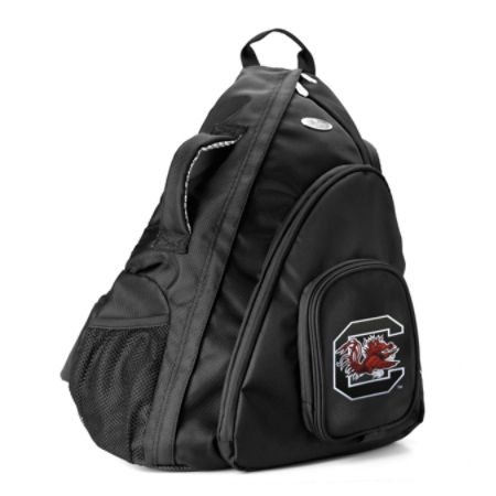 Denco Sports Luggage Travel Sling With 13.5" Laptop Pocket, South Carolina Gamecocks, 19"H x 12"W x 13"D, Black