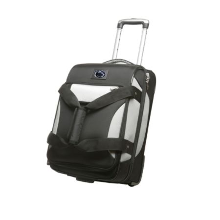 Denco Sports Luggage Nylon Rolling Drop-Bottom Travel Duffel, Penn State Nittany Lions, 22"H x 14"W x 13 1/2"D, Black