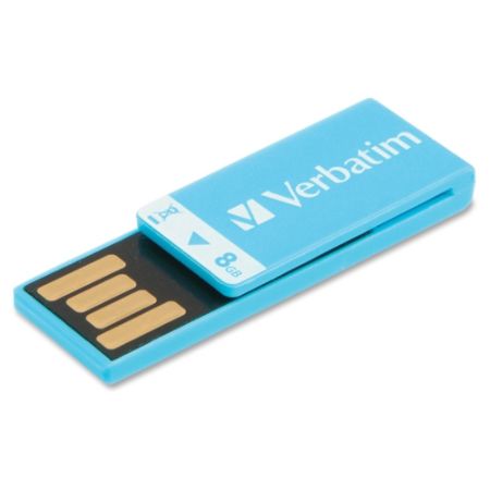 Verbatim 8GB Clip-It USB Flash Drive - Caribbean Blue