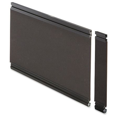 Lorell Desktop Panel System Fabric Panel - 24" Width x 0.5" Depth x 12" Height - Fabric, MDF, Aluminum - Black