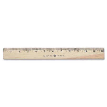 Westcott&reg; Wood Ruler, Double Edge, 12"