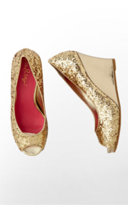 Resort Chic Wedge Glitter
