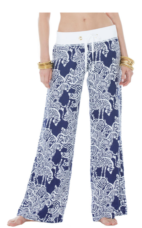 printed linen pants