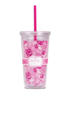 Tumbler With Straw- Phi Mu