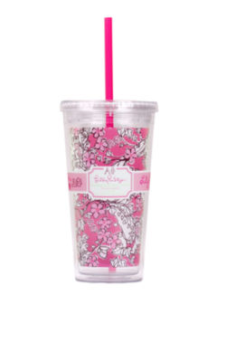 Tumbler With Straw- Alpha Phi