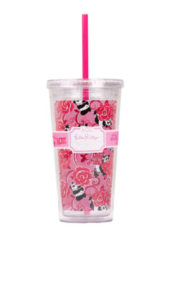 Tumbler With Straw- Alpha Omicron Pi
