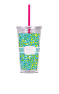 Tumbler With Straw- Delta Delta Delta