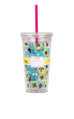 Tumbler With Straw- Kappa Alpha Theta