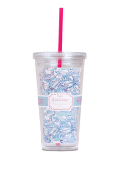 Tumbler With Straw- Kappa Kappa Gamma