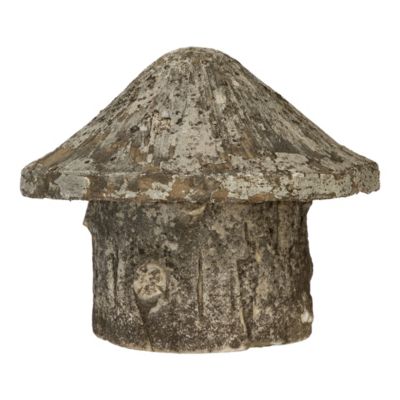 Faux Bois Mushroom Planter