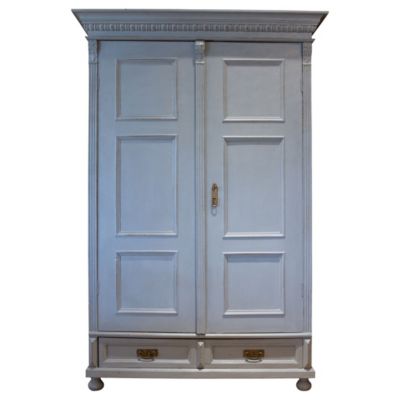 Painted Gray Armoire