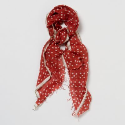 Polka Print Scarf 