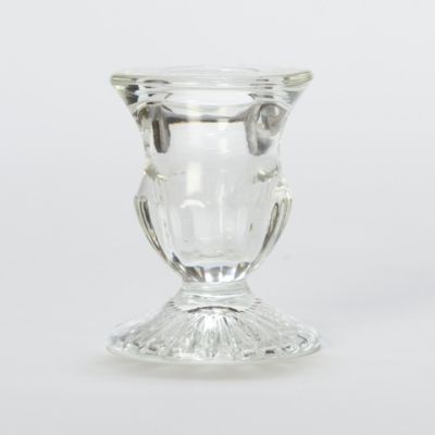 Pressed Glass Pillar Candle Holder 