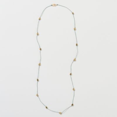Strung Shapes Necklace, Moss Blue