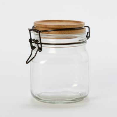 Acacia Wood Mason Jar, Small