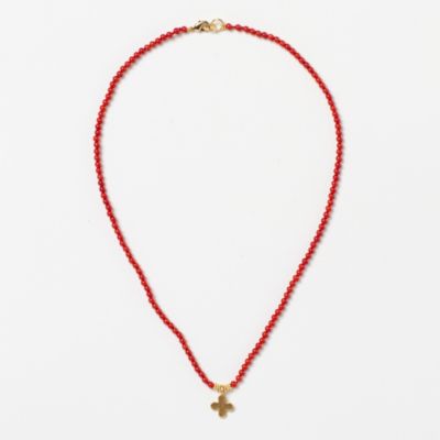 Coral Crux Necklace