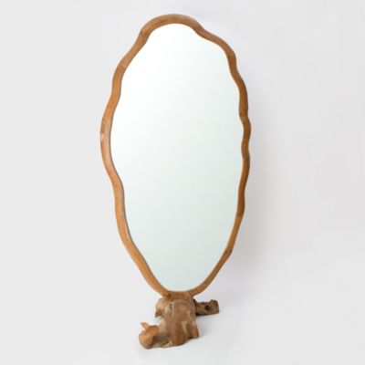 Freeform Teakwood Mirror 
