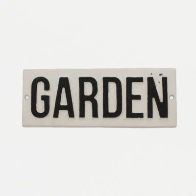 Cast Iron Garden Sign 
