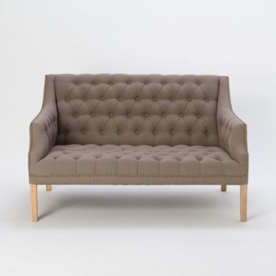 Gramercy Tufted Loveseat, Gray