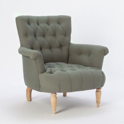 Gramercy Tufted Chair, Gray
