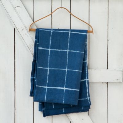 Indigo Check Tablecloth