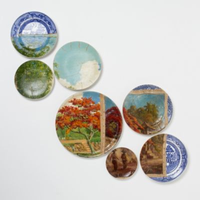 Autumn Tree Plate Decoupage 