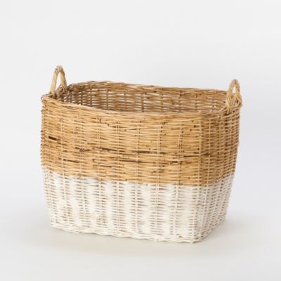 Colorblock Wicker Basket