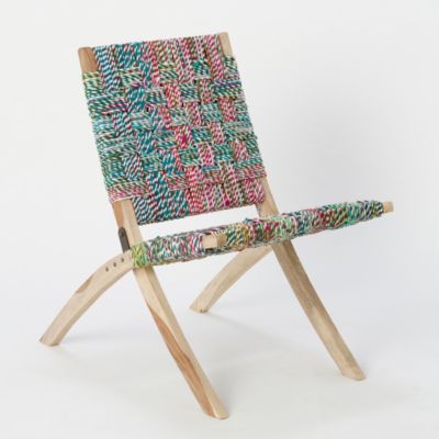 Found Fabric Easy Chair