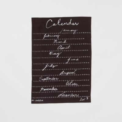 Handwritten Calendar Tea Towel