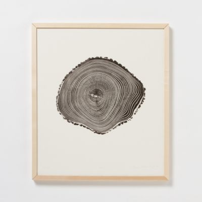 Sepia Woodcut Print