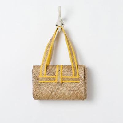 Woven Beach Mat, Navy