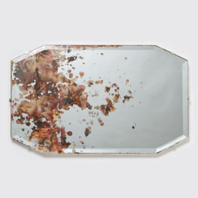 Vintage Tarnish Mirror, Octagon
