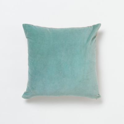 English Velvet Pillow, Aqua