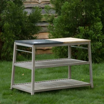 Preserved Teak Outdoor Kitchen Console