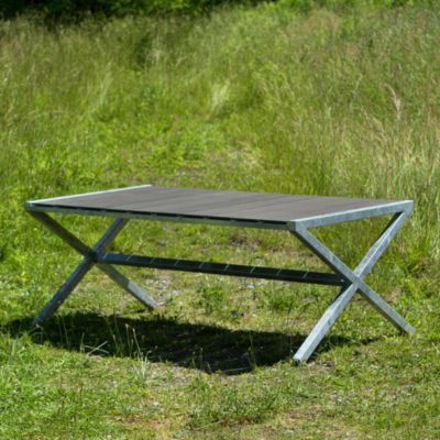 Zinc Crossed Leg Table