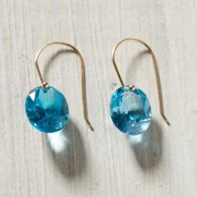 Blue Topaz Drop Earrings