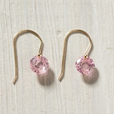 Pink Quartz Drop Earrings