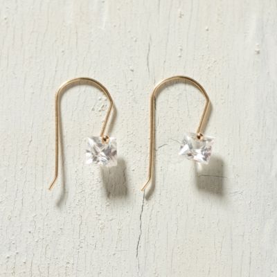 Crystal Cube Drop Earrings