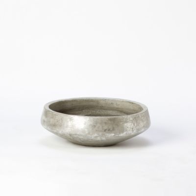 Brushed Silver Bowl Planter