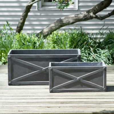 Crossed Fiberclay Trough  