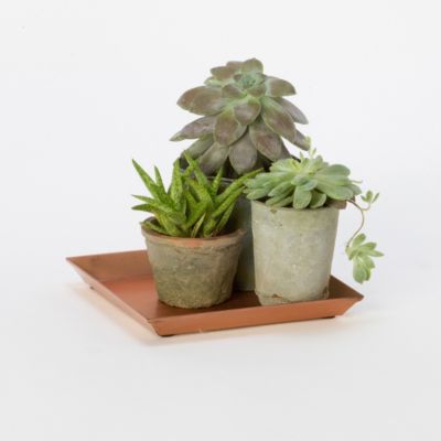 Polished Copper Tray, Square