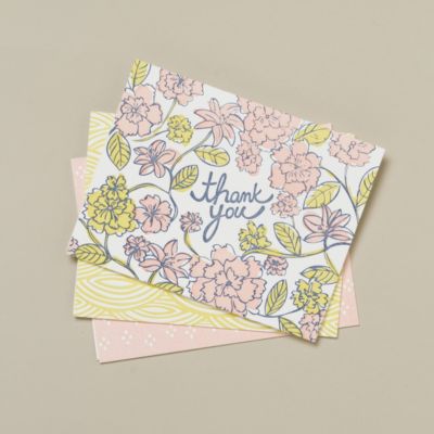 Pressed Patterns Thank You Cards