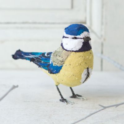 Hand-Stitched Bird in Yellow, by Abigail Brown