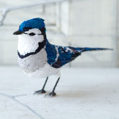 Hand-Stitched Bird in Blue, by Abigail Brown
