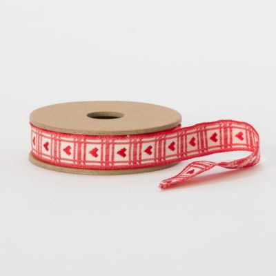 Gingham Heart Ribbon