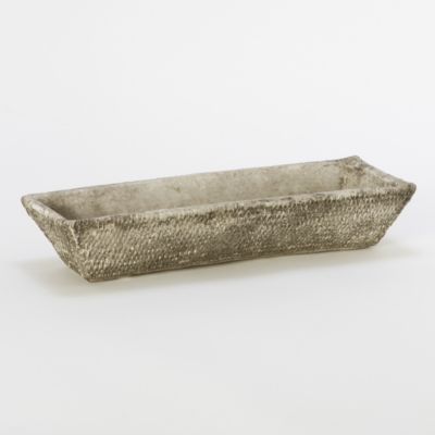 Cast Stone Basket Weave Trough