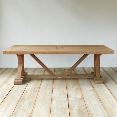 Teak Wood Trestle Dining Table