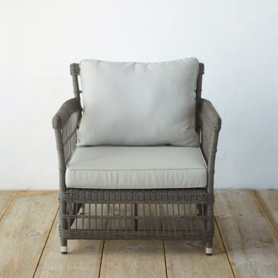 Trellis Weave All Weather Wicker Lounge Chair in Outdoor Living All